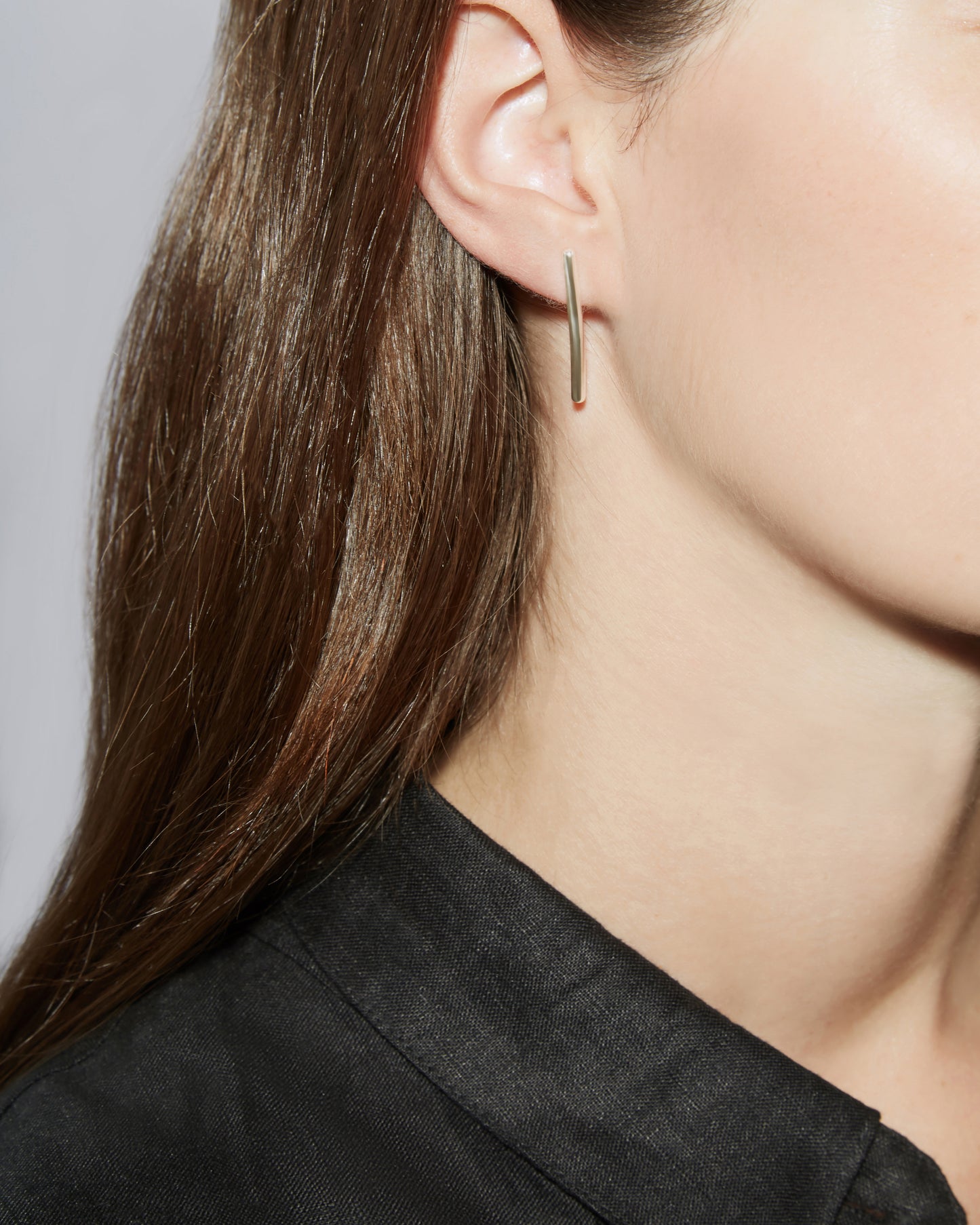 Simple, medium length, solid sterling silver earrings, handmade in Australia.