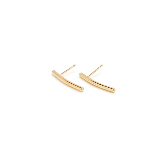 Simple, small, solid 9 carat gold earrings, handmade in Australia.